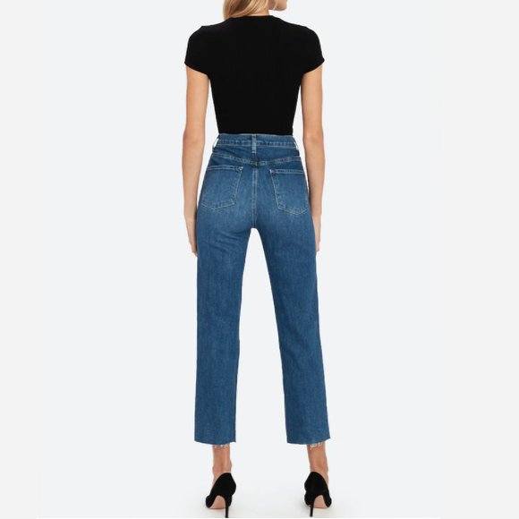 J Brand Jules High-Rise Ankle Straight Leg Embellished Urbanite Denim Jeans - Picture 7 of 15
